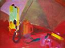 Stillleben in Rot mit Schirm, Acryl auf Leinwand, 60x80.jpg